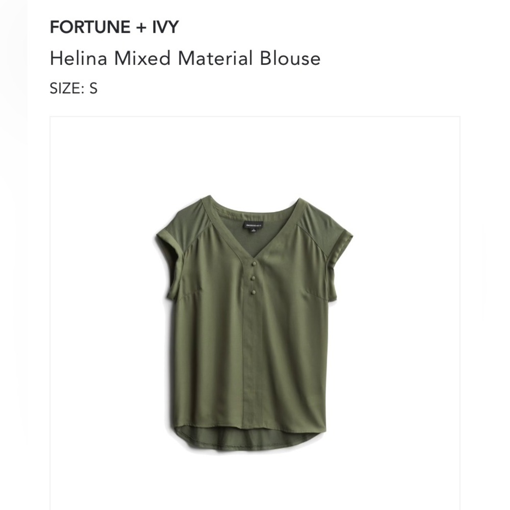 helina mixed material blouse